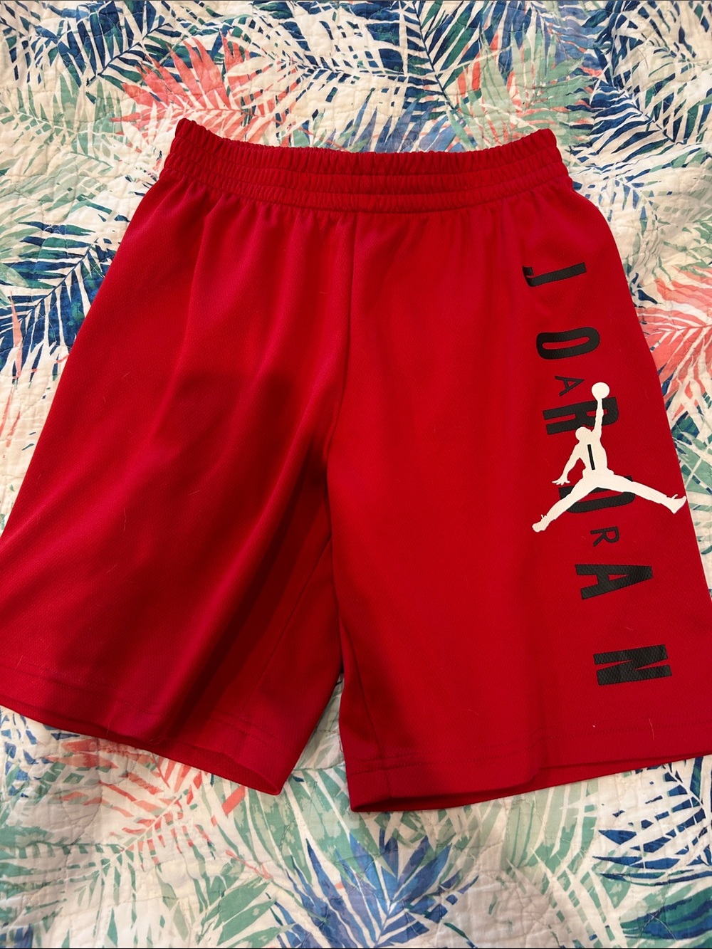 Jordan kids Bright Red Jumpman Athletic Shorts